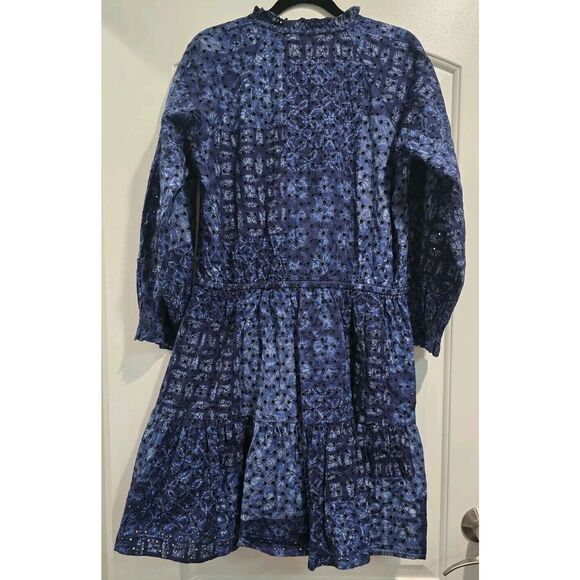 Lauren Ralph Lauren Eyelet Puff Sleeve Tiered Patchwork Dress Sz 8 NWT MSRP $185 - Picture 5 of 16